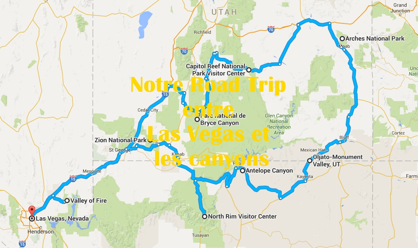 2 week road trip from las vegas